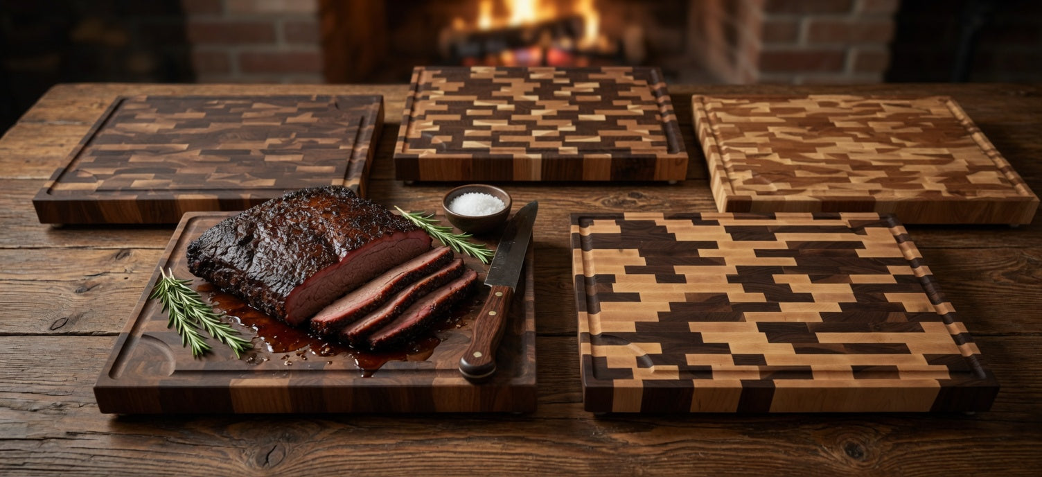 The Chef, American Walnut end grain butcher block.