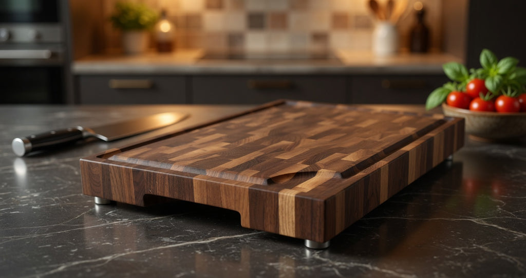 The Chef, American Walnut end grain butcher block.