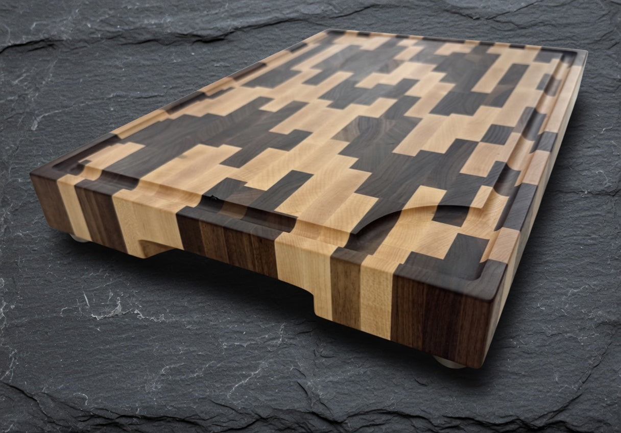 The Chef, Hard Rock Maple and American Walnut end grain butcher block.