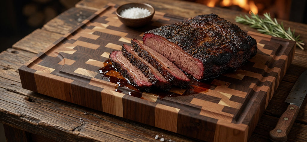 The Chef, American Walnut and Cherry end grain butcher block.