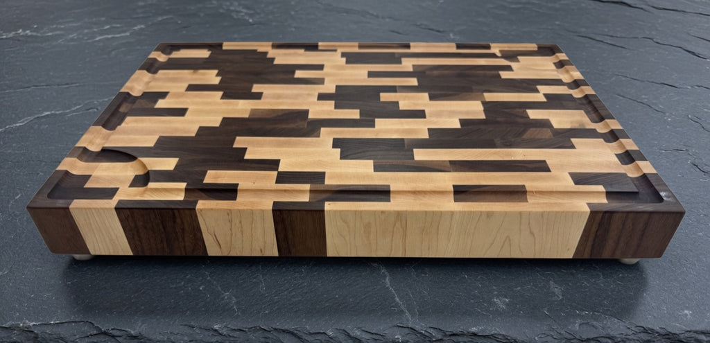 The Chef, Hard Rock Maple and American Walnut end grain butcher block.