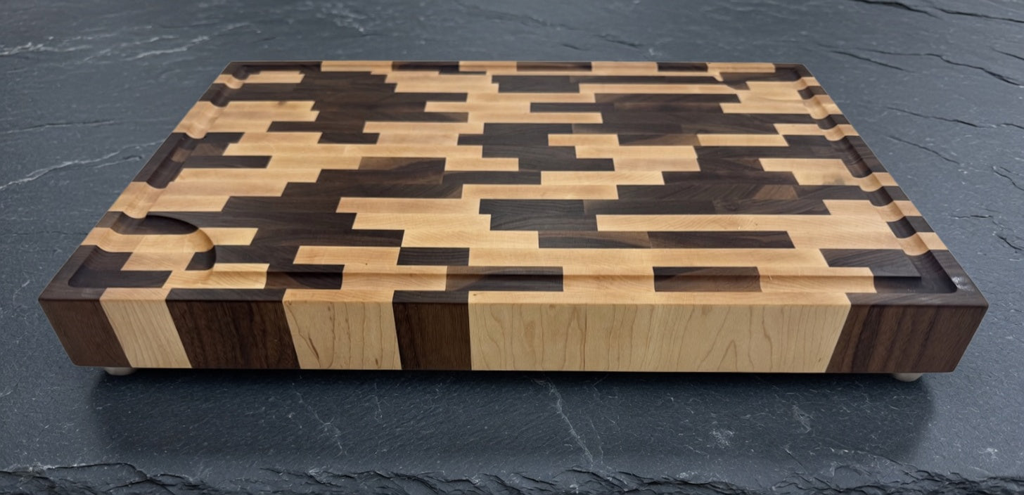The Chef, Hard Rock Maple and American Walnut end grain butcher block.