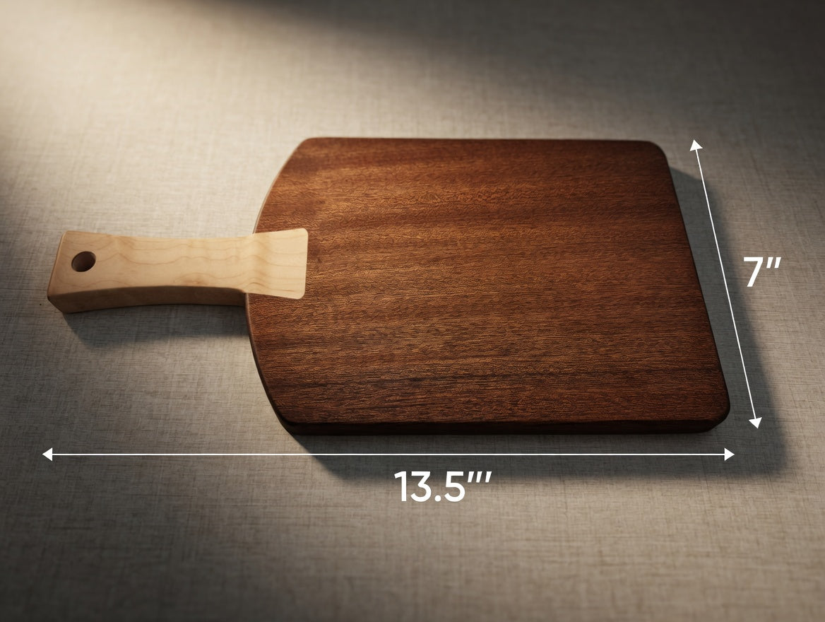 The Contour, Sapele and Maple charcuitery cutting board. Small