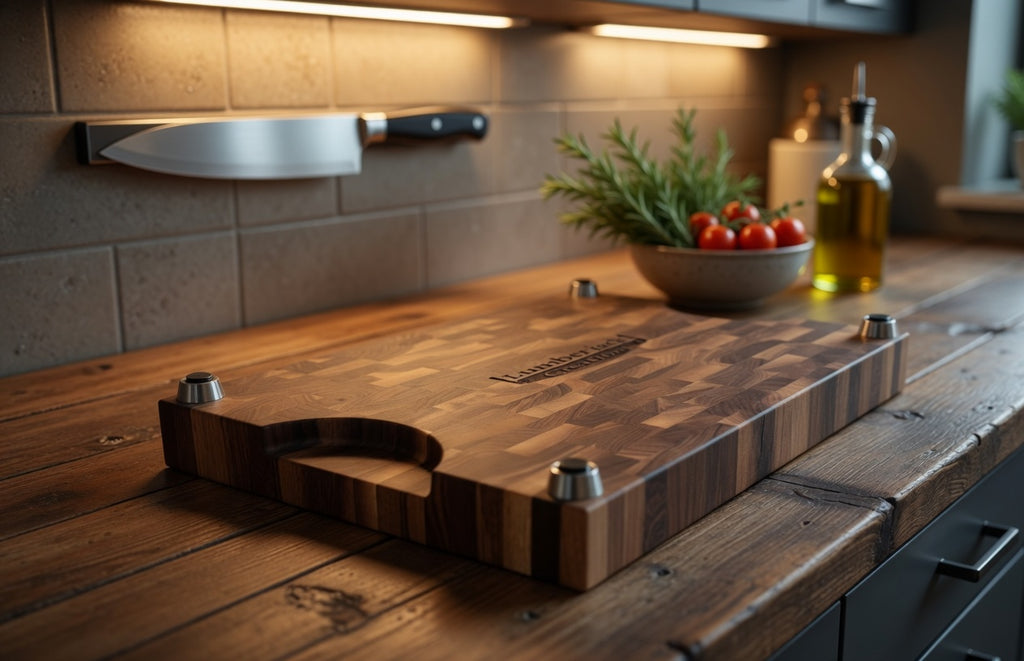 The Chef, American Walnut end grain butcher block.