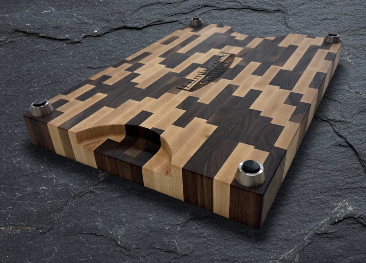 The Chef, Hard Rock Maple and American Walnut end grain butcher block.