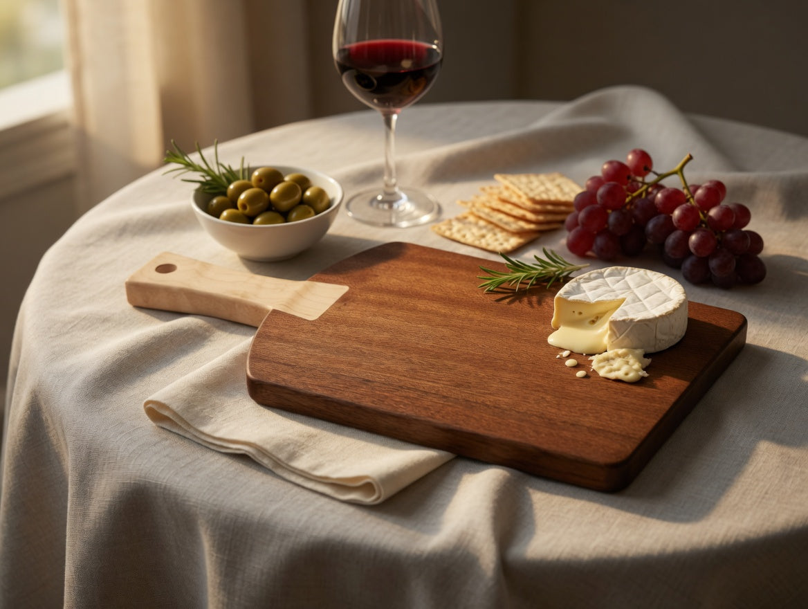 The Contour, Sapele and Maple charcuitery cutting board. Small